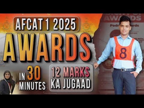 Every Award Based question for AFCAT 1 2025 in 30 minute.