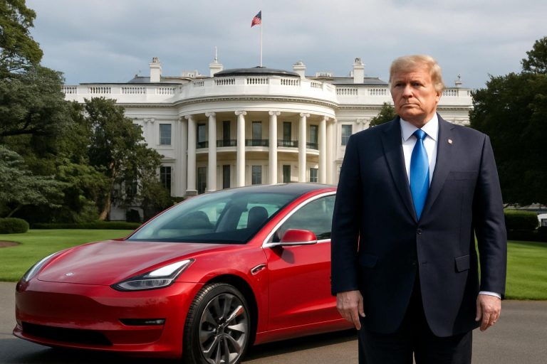 Trumps röda Tesla väcker ny dramatik i Vita huset: Vad väntar för presidentens elektriska åktur?